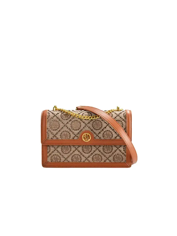 Vintage Jacquard Star Crossbody Shoulder Bag