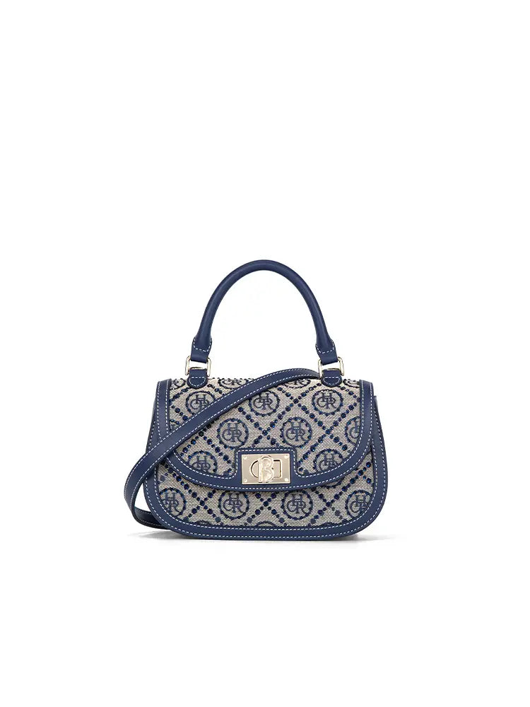 Spring Jacquard Star Top Handle Bag