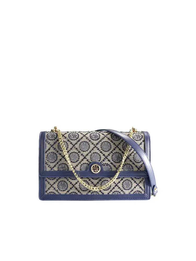 Vintage Jacquard Star Crossbody Shoulder Bag