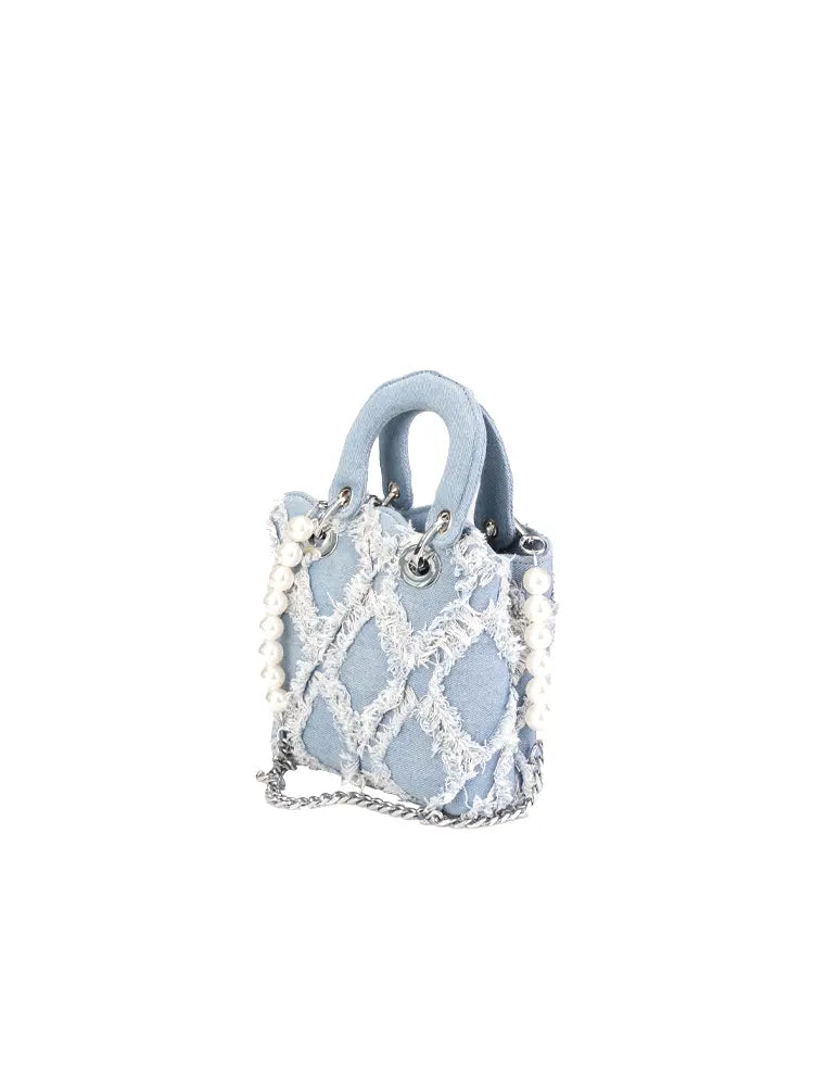Summer New Denim Flap Shoulder & Top Handle Bag