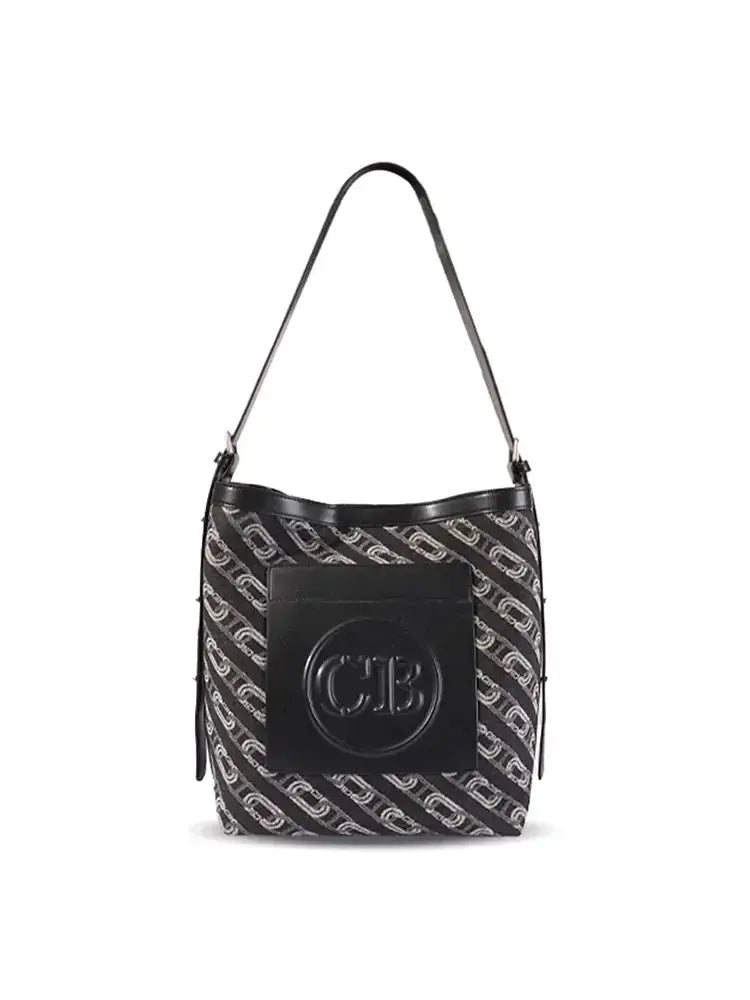 Washed Denim Commuter Crossbody Bag