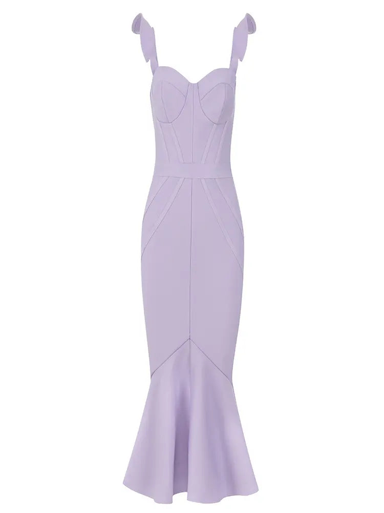 Sexy Strap Ruffle Hem Dress