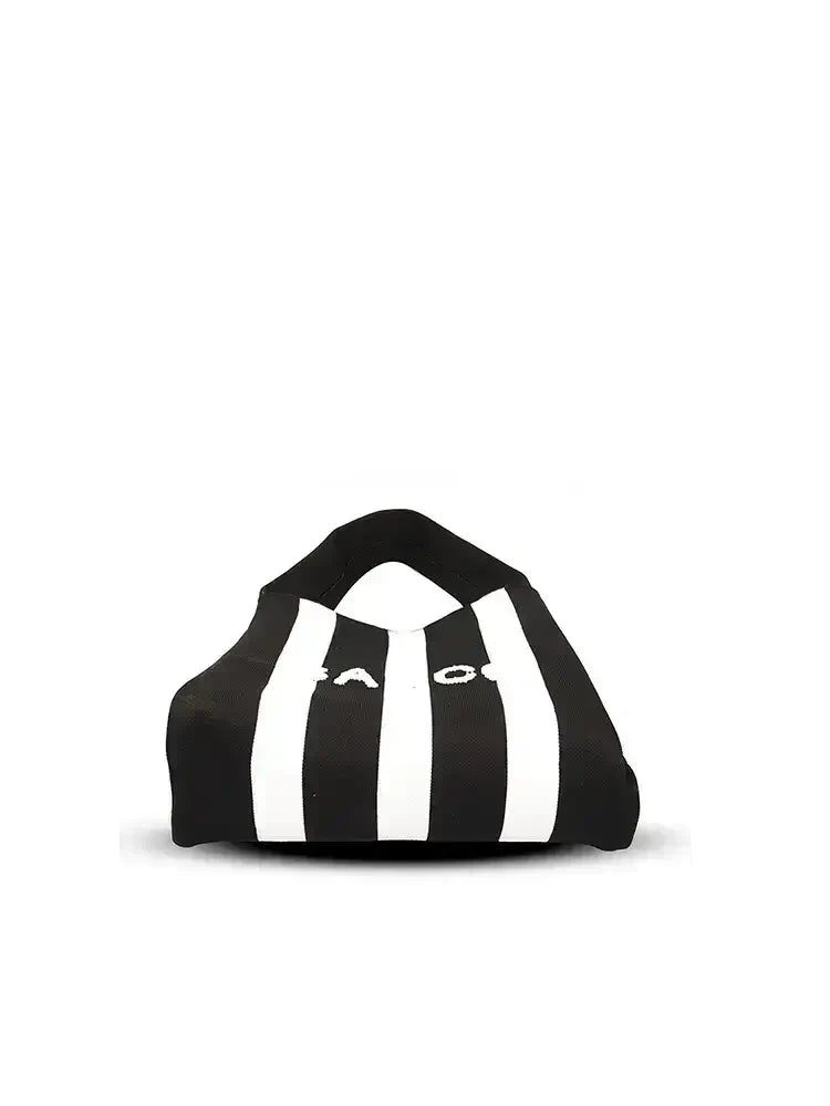 Colorblock Knit Tote Bag