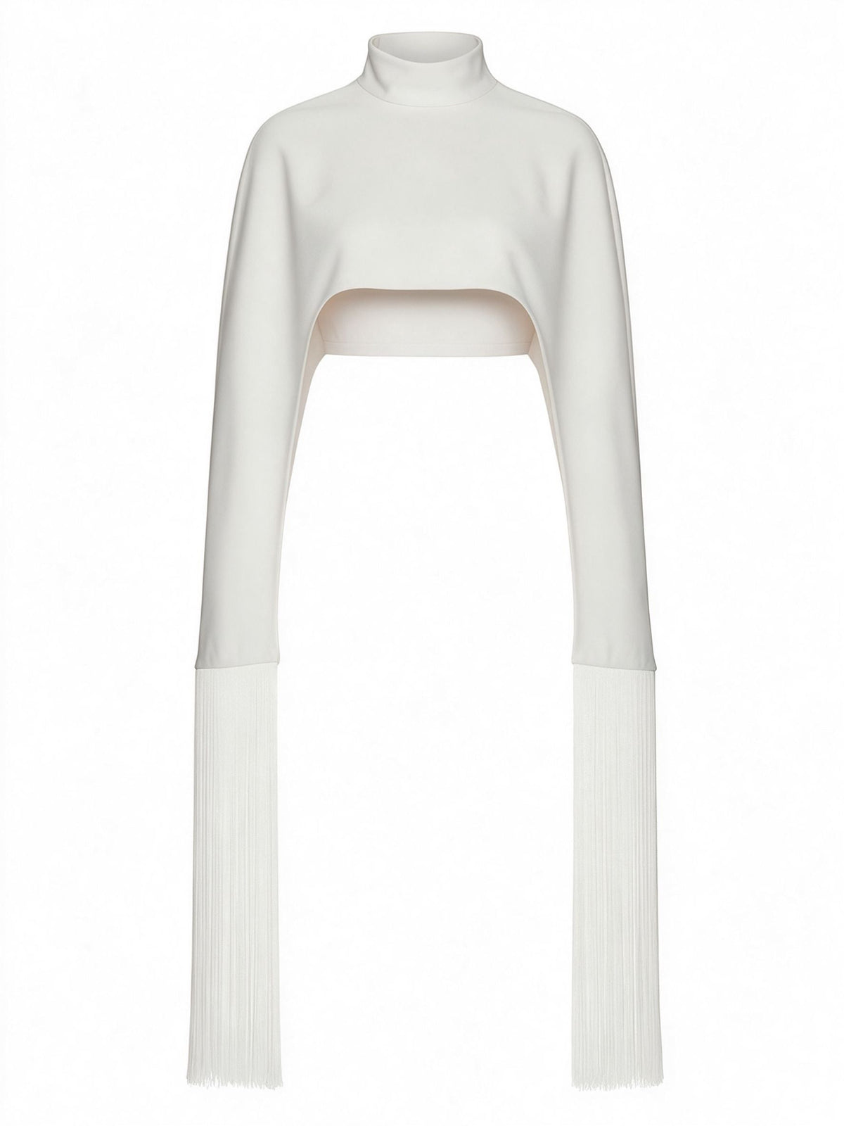 White Fringe Detail Pants Set
