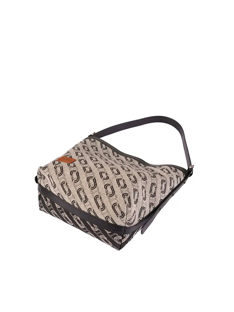 Washed Denim Commuter Crossbody Bag