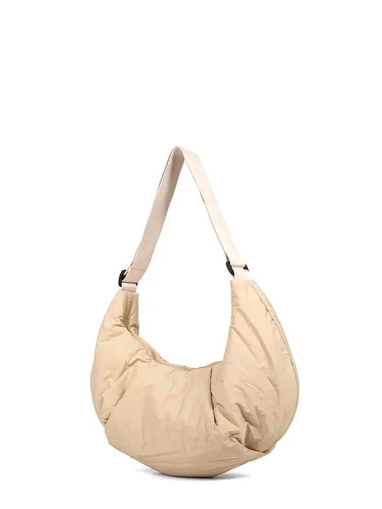 New Lightweight Ruched Hobo Crossbody Bag