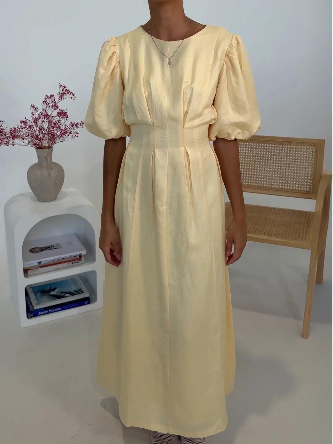 Butter Yellow Air Maxi Dress
