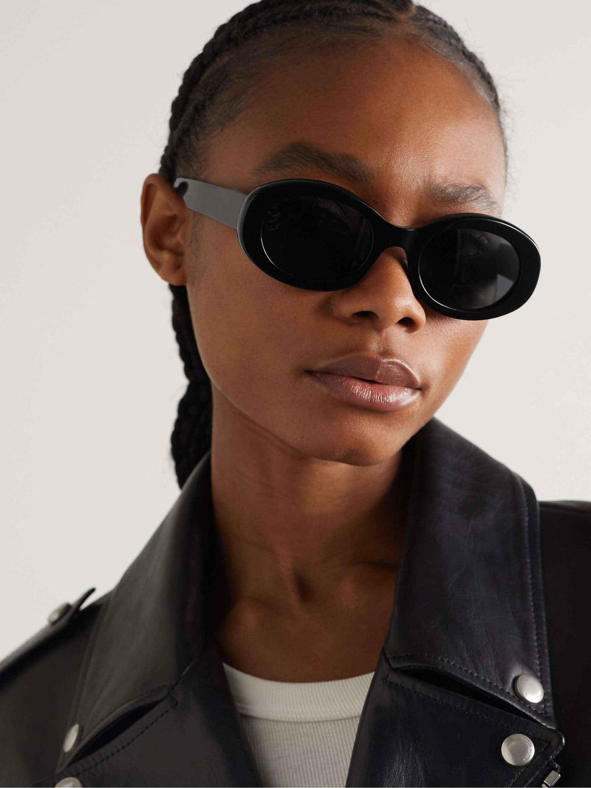Oval Acetate Sunglasses