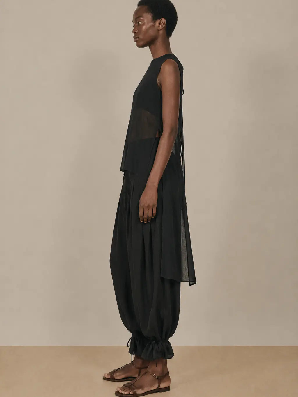 Sheer Layered Pant Set