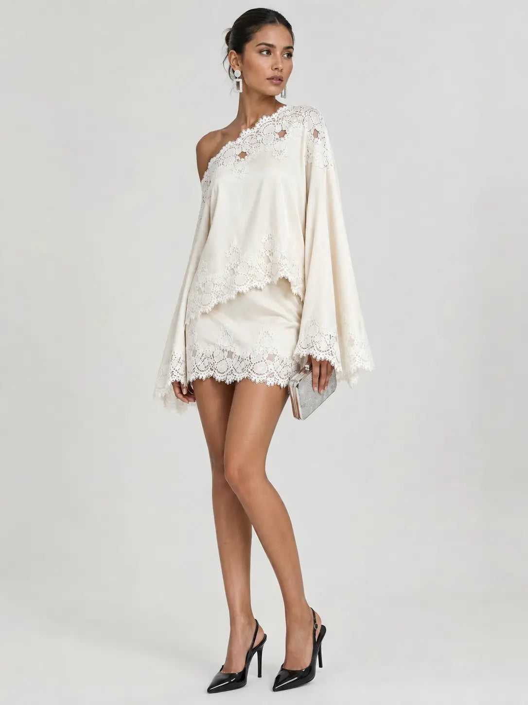 Asymmetric Lace Mini Set
