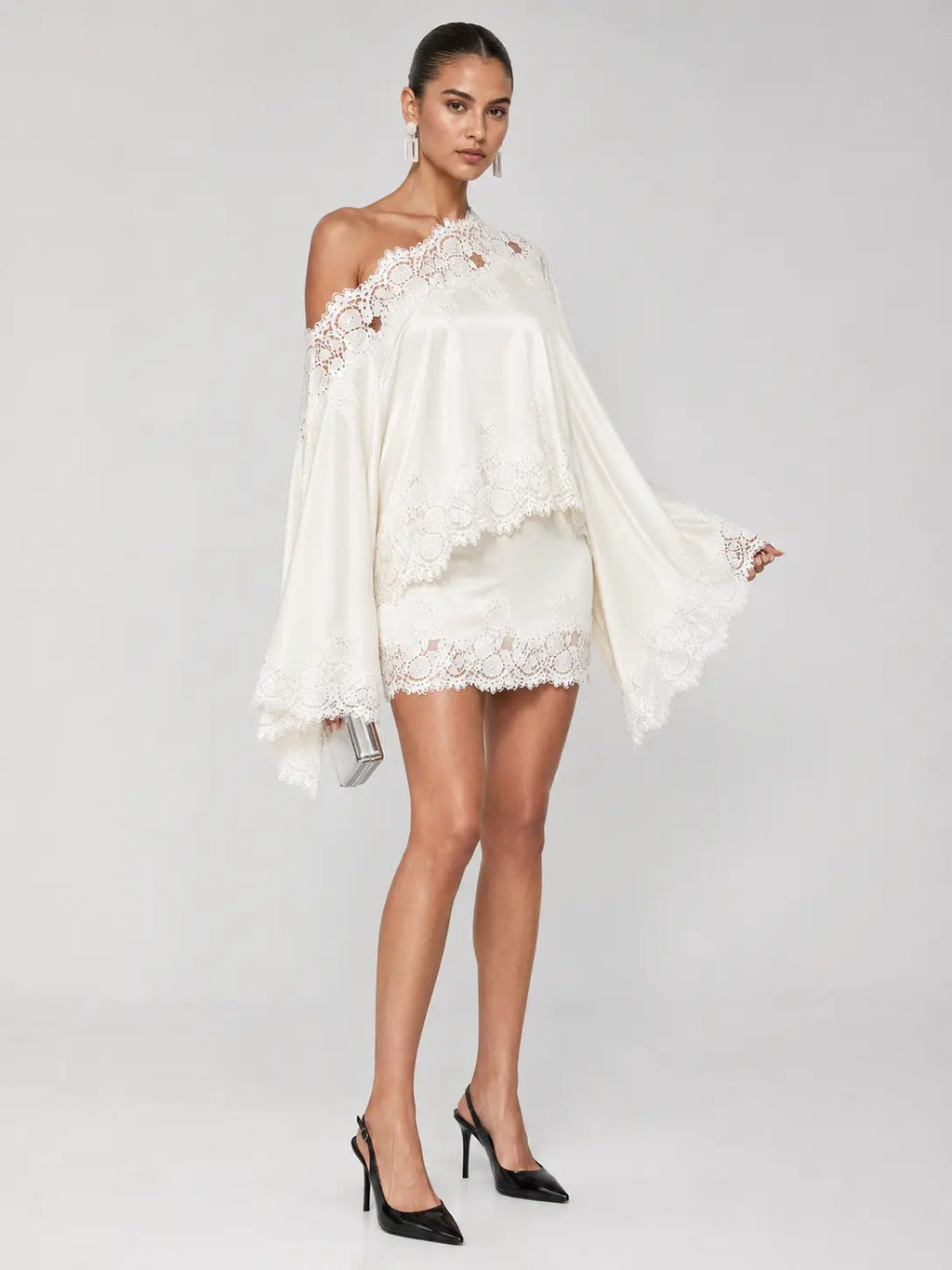 Asymmetric Lace Mini Set