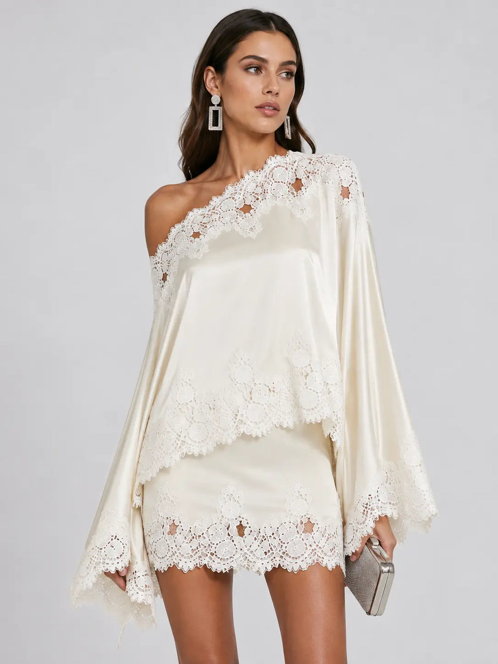 Asymmetric Lace Mini Set
