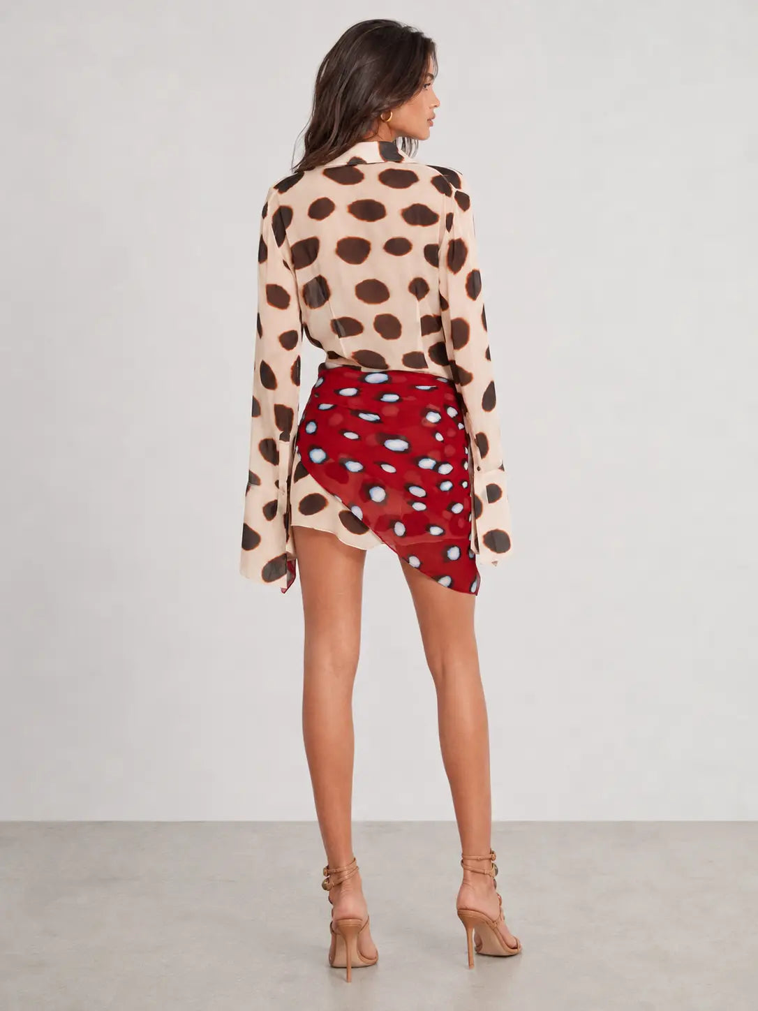 Spotted Shirt Wrap Set