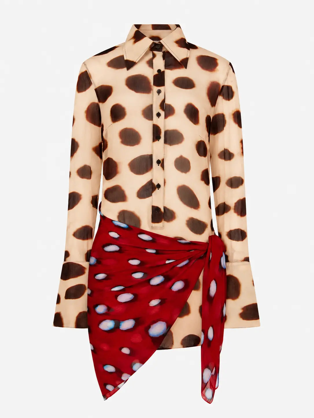 Spotted Shirt Wrap Set
