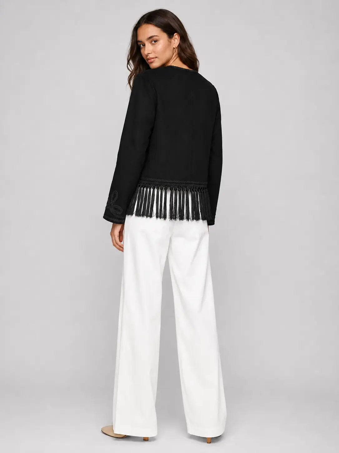 Fringe Trim Statement Jacket