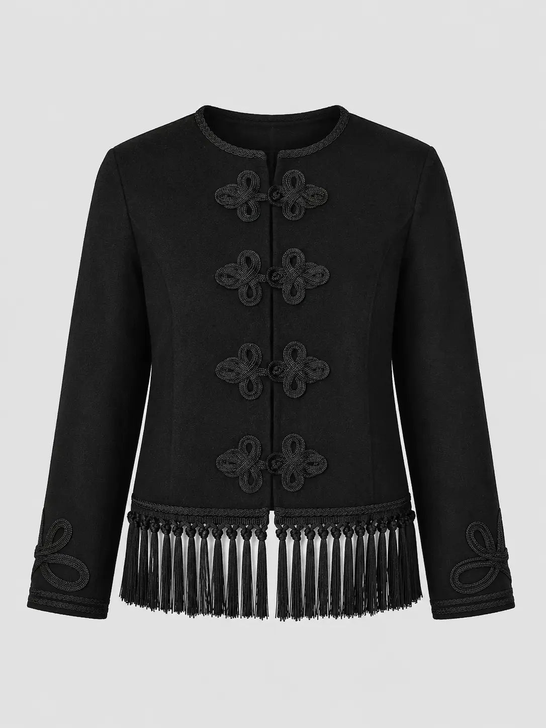 Fringe Trim Statement Jacket