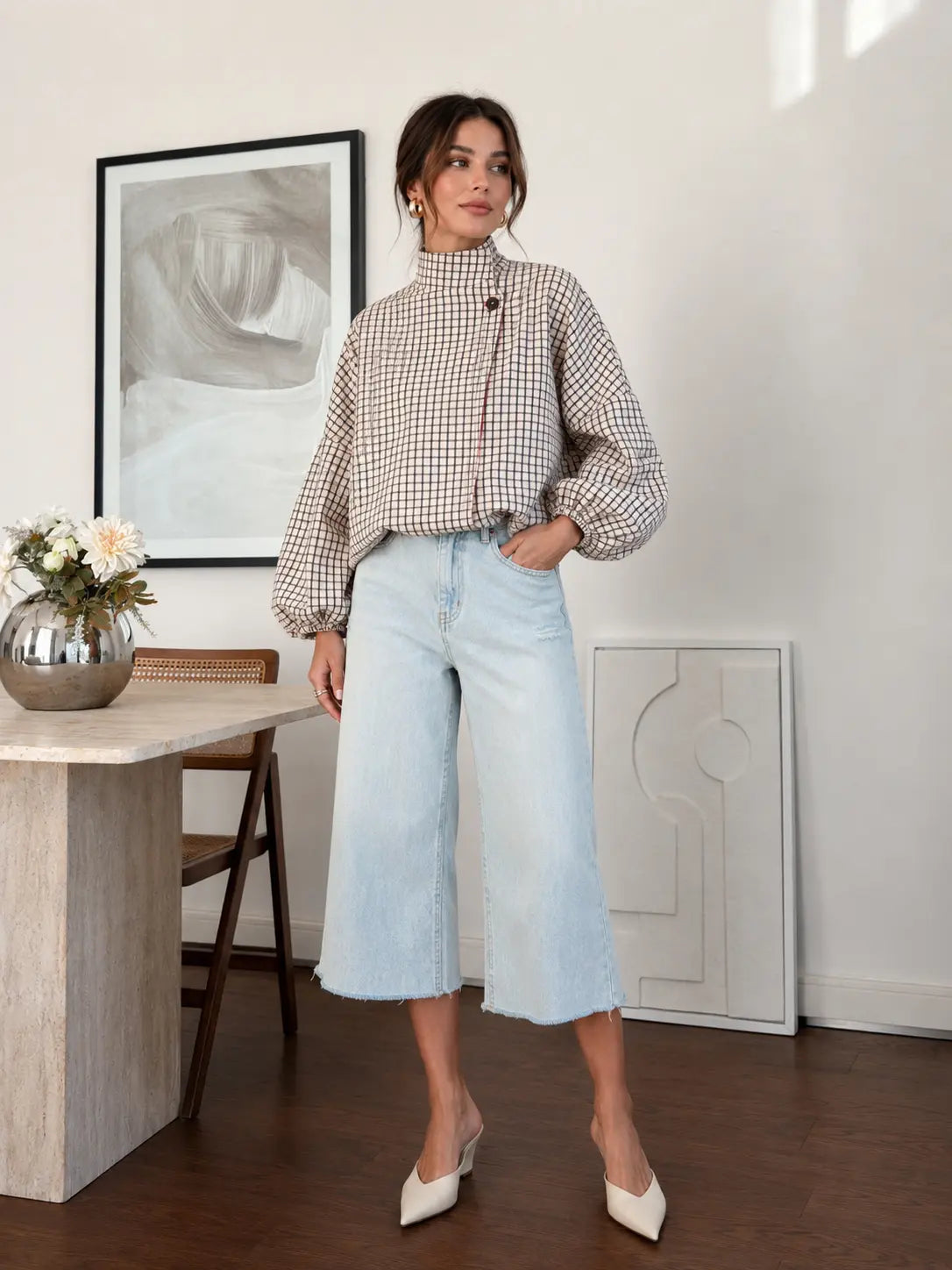 Heritage Check Balloon Jacket
