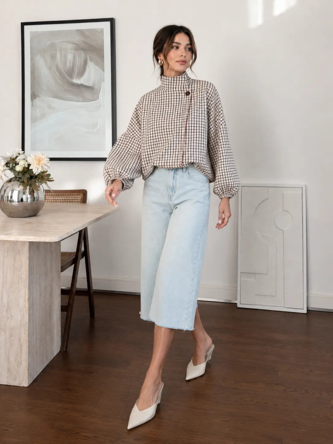 Heritage Check Balloon Jacket