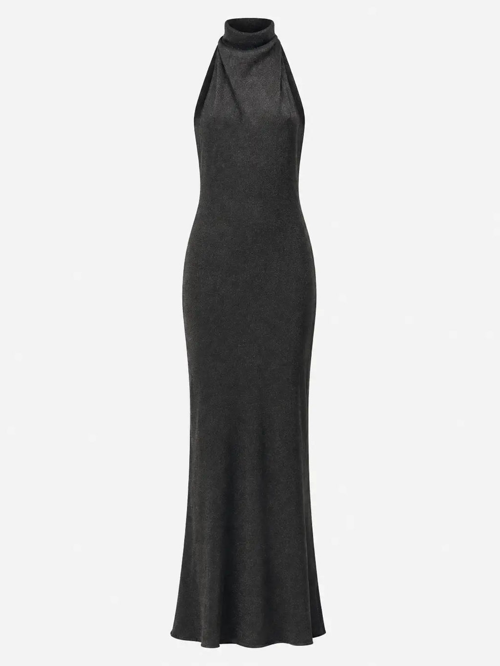Sculpted Halter Backless Maxi Dress