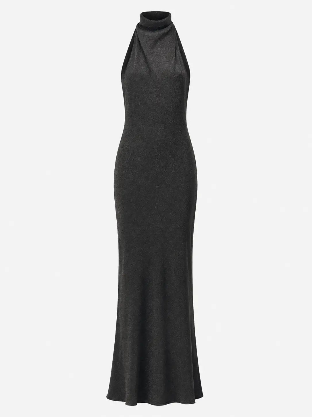 Sculpted Halter Backless Maxi Dress