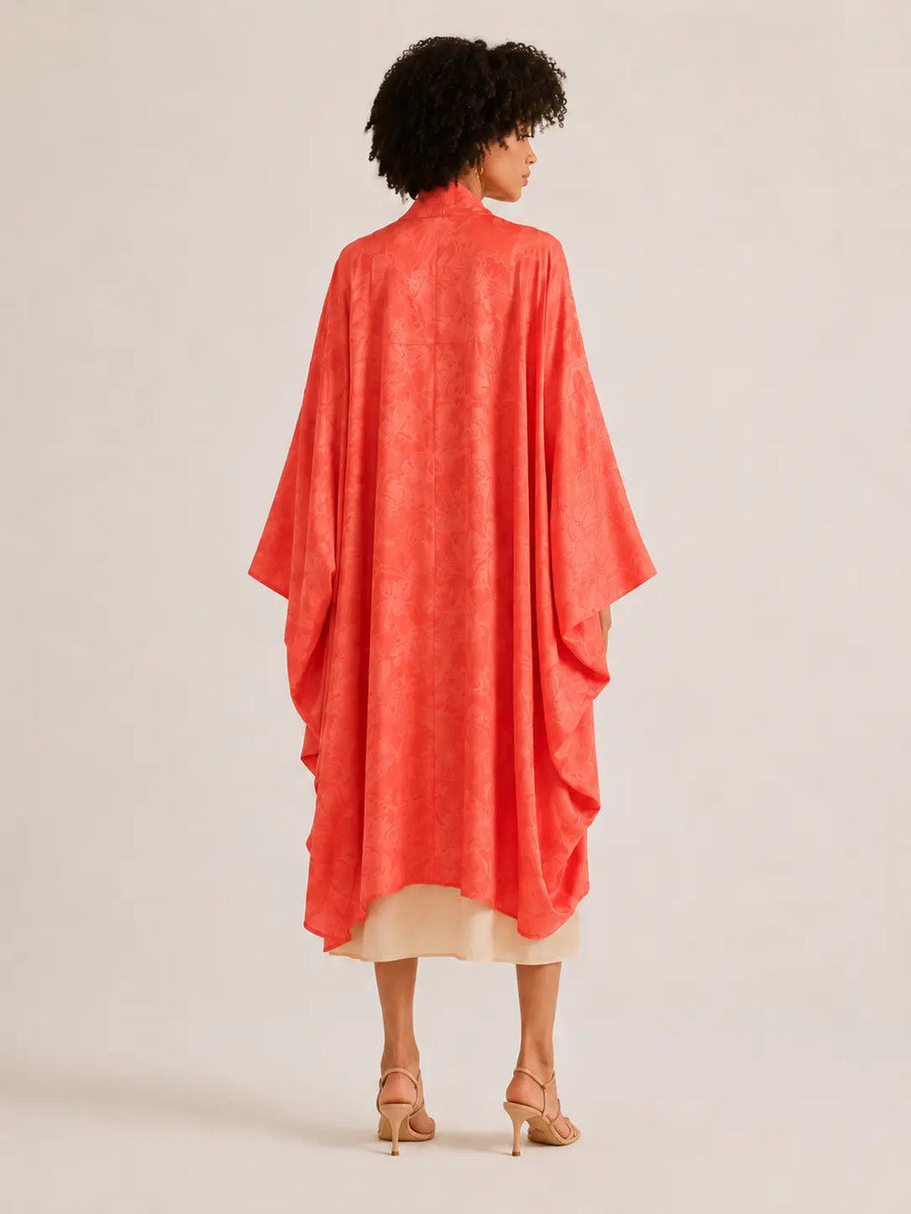 Elegant Draped Kimono Robe