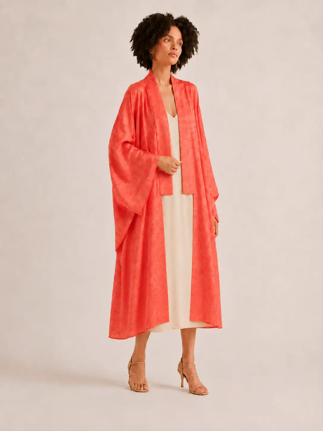 Elegant Draped Kimono Robe