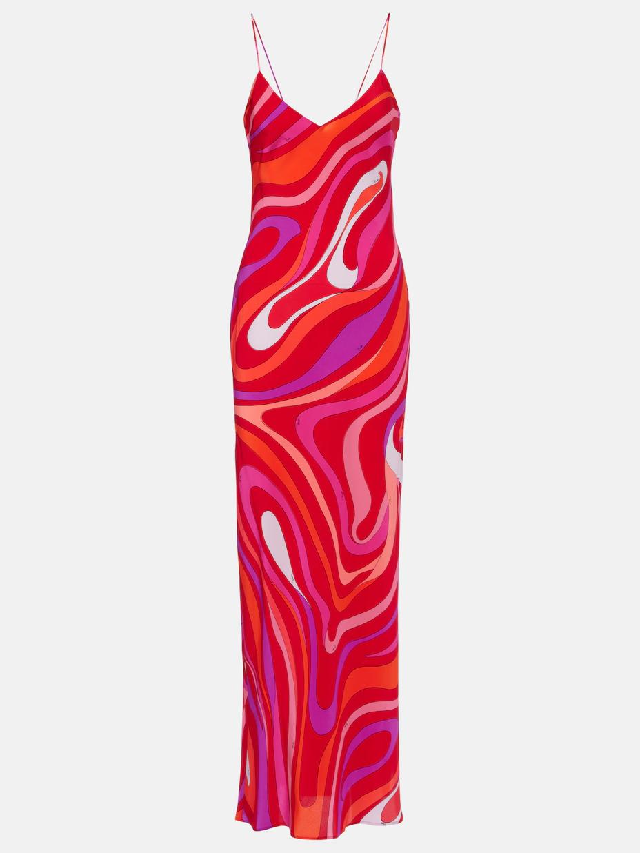Swirl Print Maxi Dress