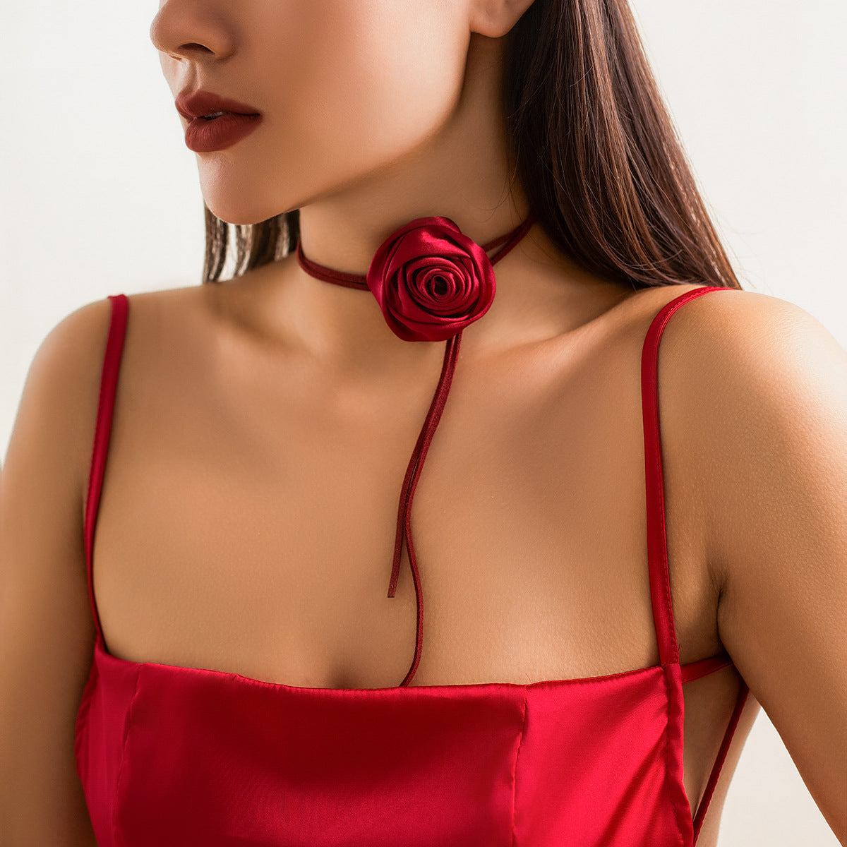 Rose Vintage Satin Choker