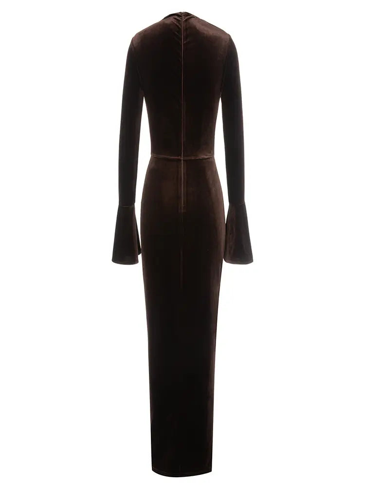 Asymmetric Neckline Fitted Dress