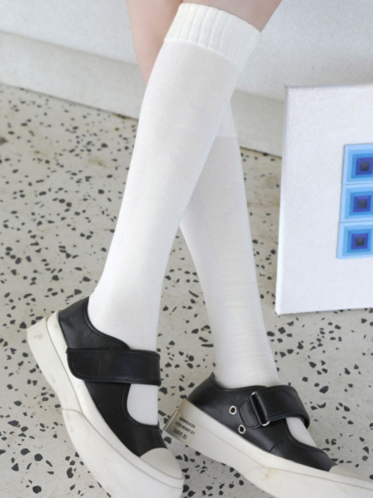 Cartoon Flower Pattern Cotton Socks