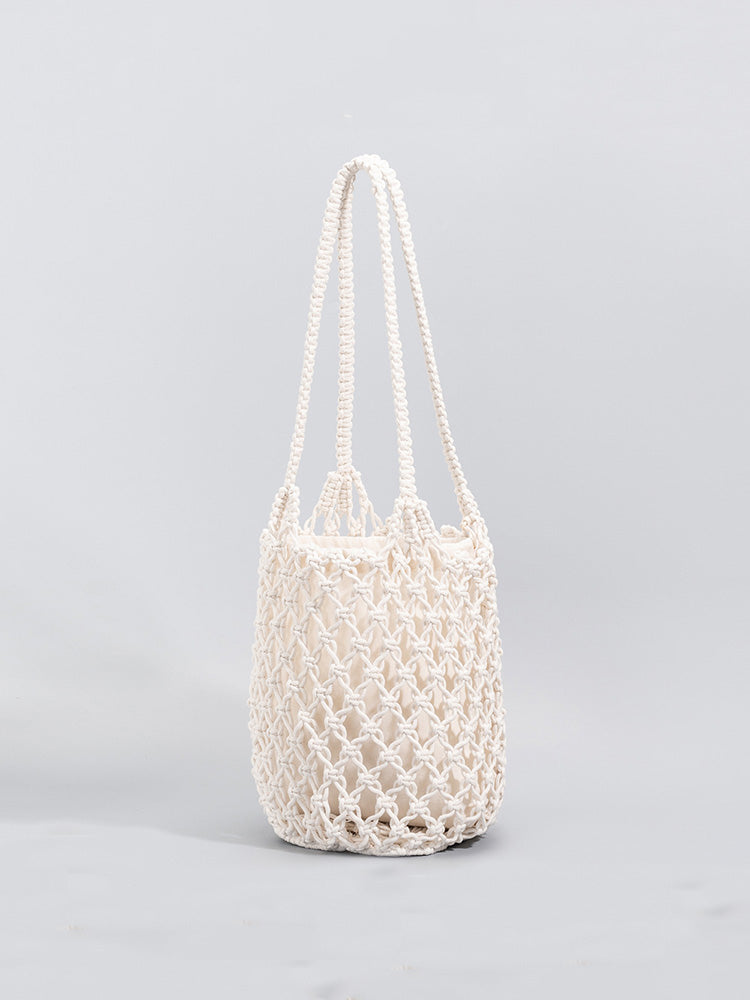 Cotton Thread Woven Fishnet Bag