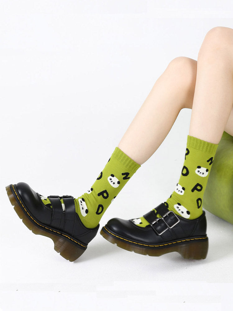 Cartoon Panda Pattern Cotton Socks