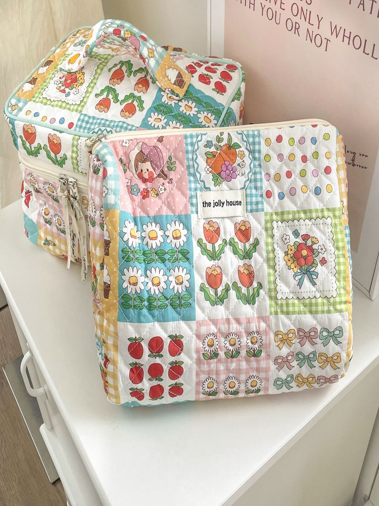 Colorful Garden Makeup Bag