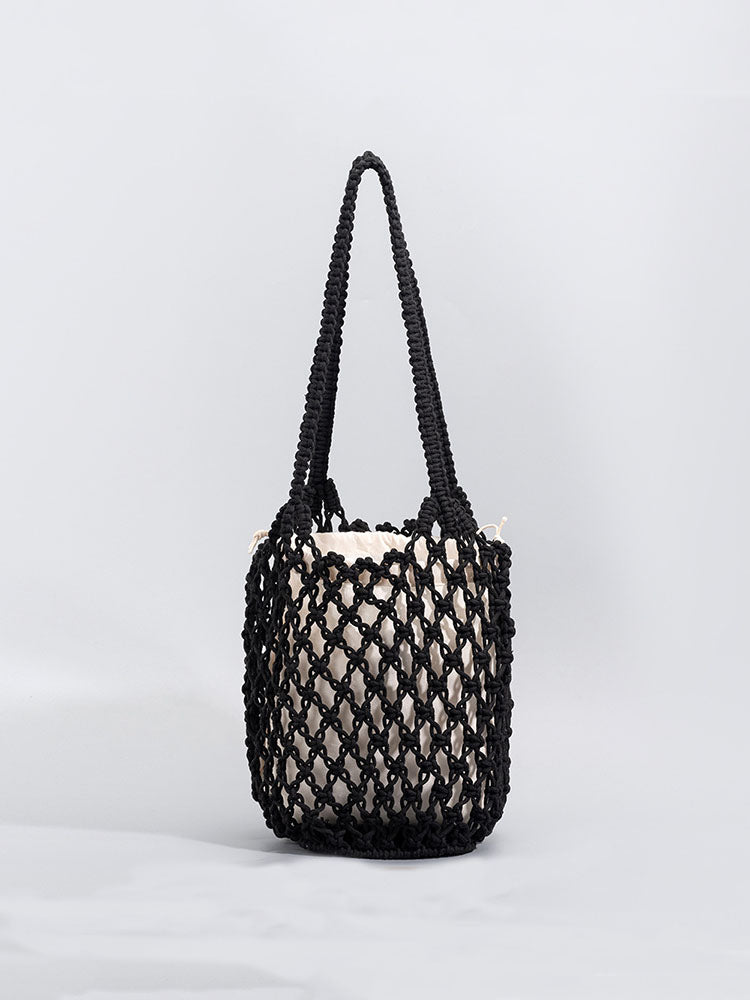 Cotton Thread Woven Fishnet Bag