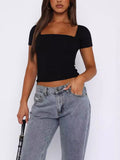 Square Neck Short Sleeve Tee