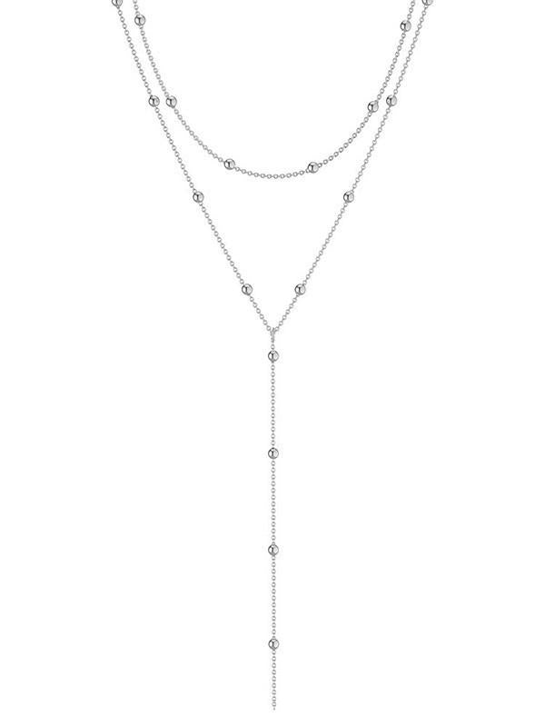 Geometric Tassel Bead Necklace