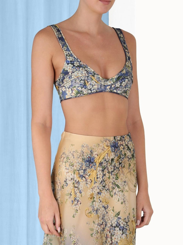 Floral Bralette Maxi Skirt Set