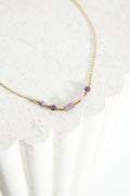18k Gold Plated Exclusive Gems Necklace Gold