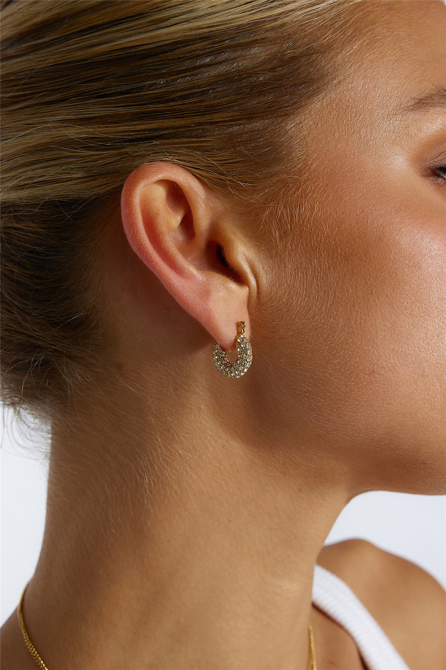 18k Gold Plated Be My Treasure Earrings Gold