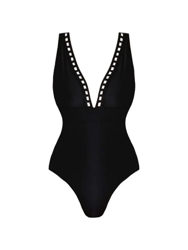 Sexy Cutout Swimsuit with Mini Skirt Set