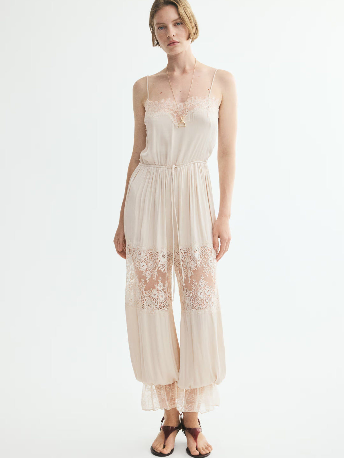 Romantic Drawstring Harem Jumpsuit