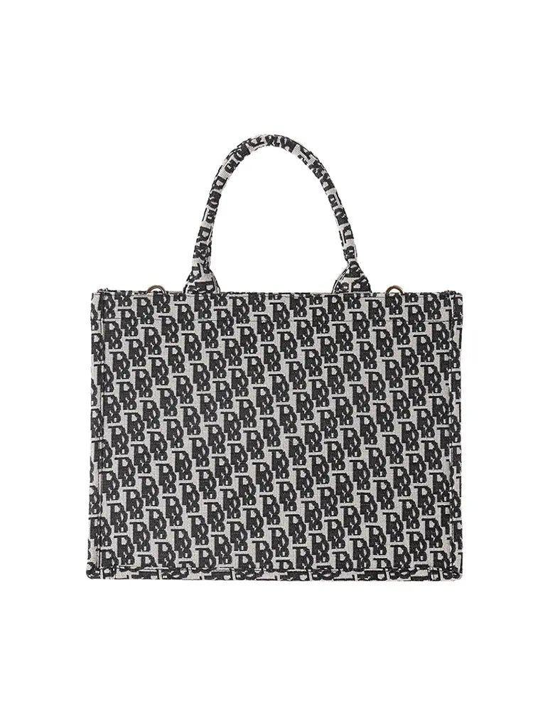 New Creative Canvas Tote Bag with Chinese-Inspired Print