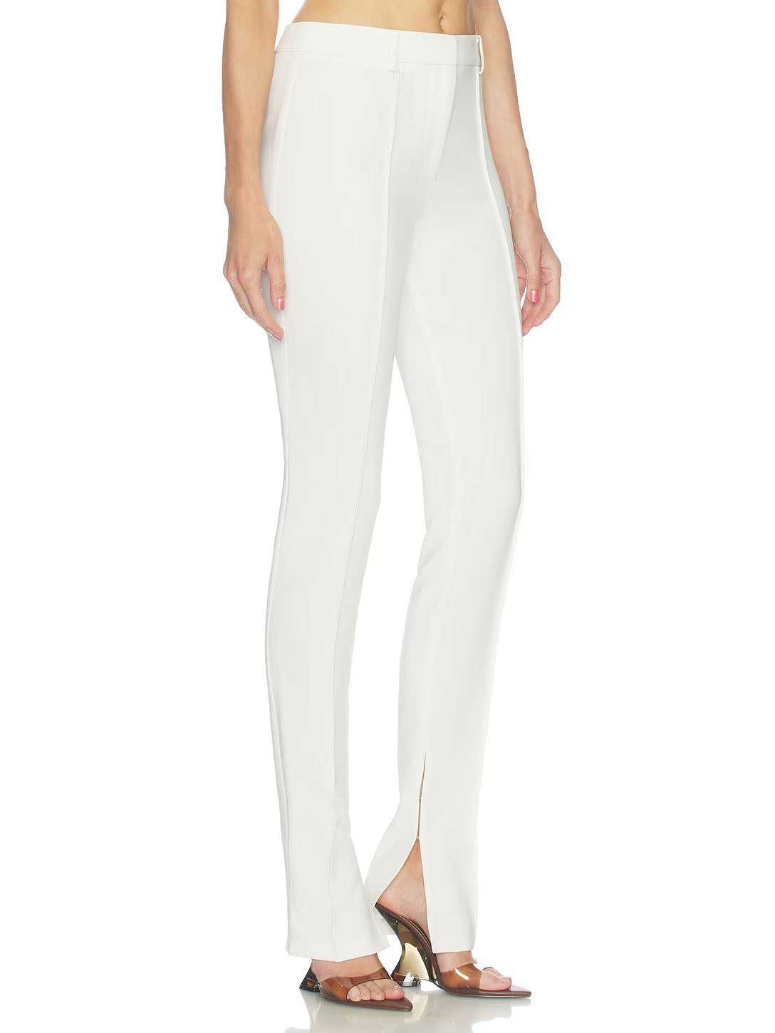 White Fringe Detail Pants Set
