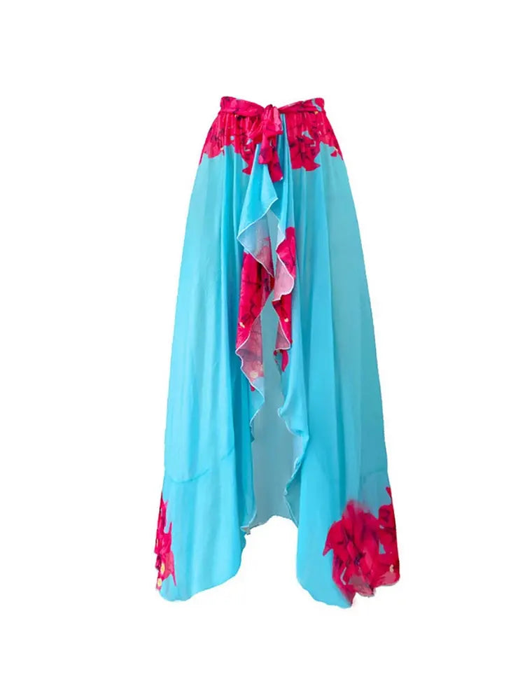 Floral Ruffle One Piece Swimwear Set