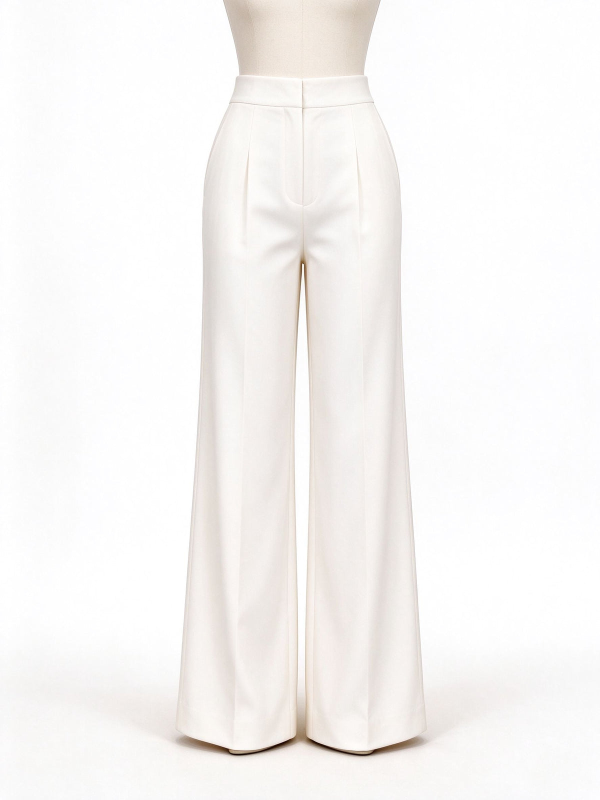 White Mandarin Collar Gold Button Coat Set
