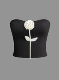 3D Flower Tube Top