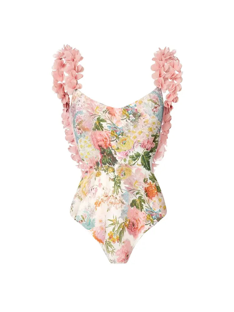 One-Piece Appliqué Sexy Bikini Swimsuit