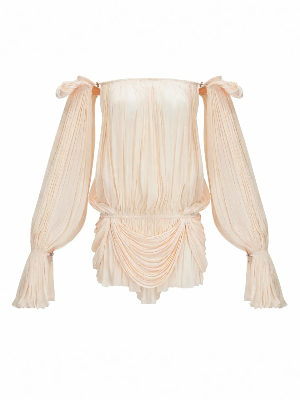 Draped Off-Shoulder Mini Goddess Dress
