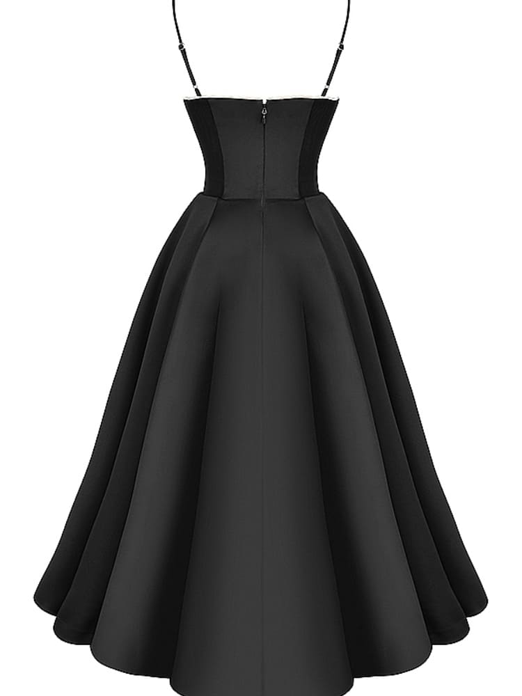 Black Tulle Midi Dress